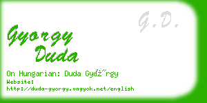 gyorgy duda business card